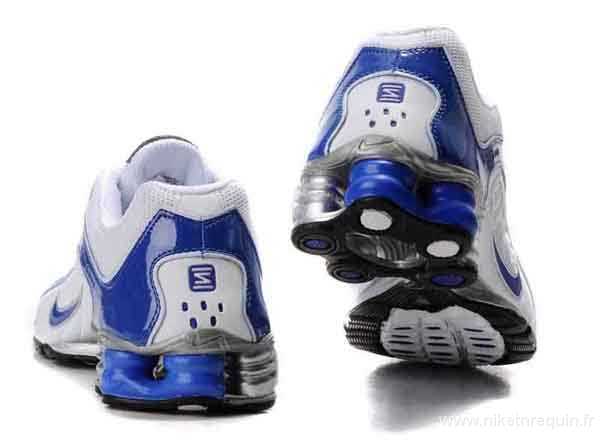 Nike Shox R5 paniers Courir Blanc Marine (2)